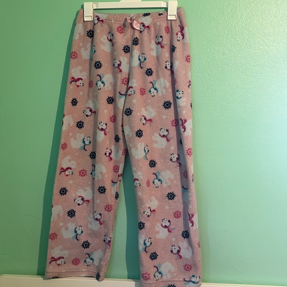 xl kid's pink and polar bear Faded Glory pajama pants